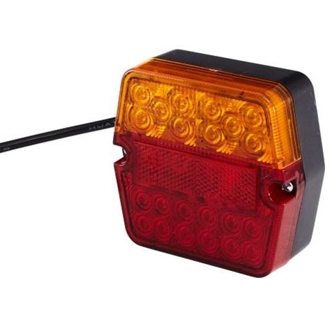 Stop stânga cu 22 LED-uri HELLA 2VA 357 023-021, 12 V, lentile roșii/galbene